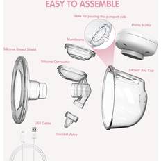 YOUHA Wearable Breast Pump Hands 8oz 240ml 28mm