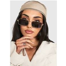 Sunglasses boohoo Womens Metal Frame Cat Eye Sunglasses - Metallics