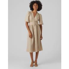 Vero Moda Vmmelaney Midikjole - Greige