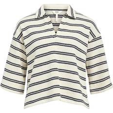 Dame - Stribede Polotrøjer Object Shirts - Sand