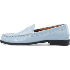 Læder Loafers Bianco Biapop Læderloafers - Himmelblå