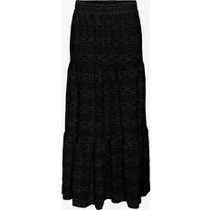 Transparent Kjolar Only Maxikjol onlLuna Long Skirt Jrs - Svart