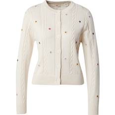Levi's Cardigans Levi's Crew Neck Cardigan With Flowers - Cream