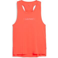 Röda Linnen Puma Run Graphic Mesh Singlet Top - Red