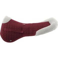 Synthetics Saddles & Accessories Cotton And Sheepskin Saddle Pad For Horses - Rouge