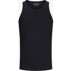 Jack & Jones Toppe Jack & Jones Tanktop JjJake Tampa Pocket Slub Tanktop Sort