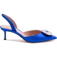 Viscose Heels & Pumps Aquazzura Crystal Hoop Sling Pumps - Women - Blue