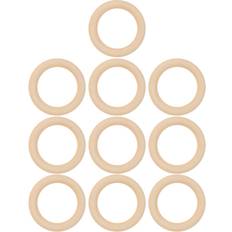 Wood Teething Toys Tomtop Jms Baby Natural Teething Ring Unfinished Wood Circles 10pcs 65MM
