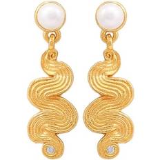 Audrey Pearl Earrings - Förgyllt/Silver