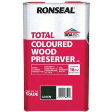 Paint Ronseal Total Preserver 5L 3 Tins Left Wood Protection Green
