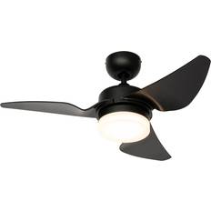 QAZQA Ceiling Fans QAZQA Ceiling Fan Black Incl Led with Remote Control Yuki