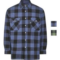 Champion Shirts Champion Ayr Mens Flannel Check Shirt Long Sleeves Button Up Casual Wear