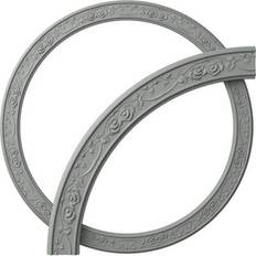 Ceiling Medallions Ekena Millwork Flower Ceiling Ring 41 in 1/4 of Complete Circle