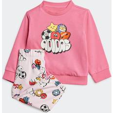 Hvid Tracksuits Børnetøj adidas Fun Track Suit Set - Pink Fusion/White