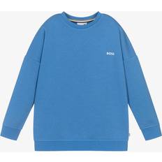 S Sweatshirts BOSS Boys Blue Cotton Sweatshirt - Blue