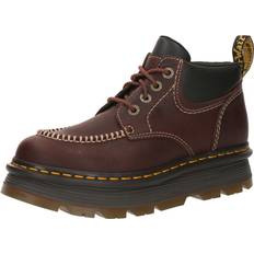 Brown Lace Boots Dr. Martens Zebzag Leather Casual 4-Eye Lace-Up Boots - Brown