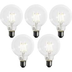 Luedd Set Med 5 E27 Dimbara LED-Lampor G95 5W 450 lm 3000K