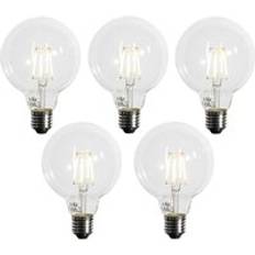 Luedd Set Med 5 E27 3-Stegs Dimbar LED-Lampa G95 4W 450lm 3000K
