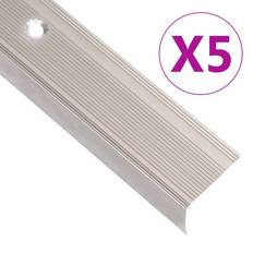 Trappnosar I L-Form 5 St Aluminium 90 Cm Champagne