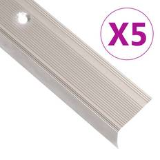 Trappnosar I L-Form 5 St Aluminium 90 Cm Champagne