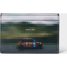 Paul Smith Plånböcker & Nyckelhållare Paul Smith Black Leather Pixelated Mini Card Holder - Black