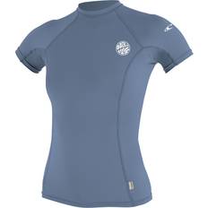 O'Neill Women's Solid Graphic Short Sleeve Rash Guard Small Infinity Blue S