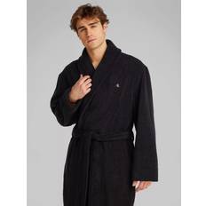 Calvin Klein Men Sleepwear Calvin Klein Cotton Terry Robe - Black