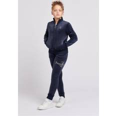 Juicy Couture Diamante Hood Slim Jogger Set - Marinblå