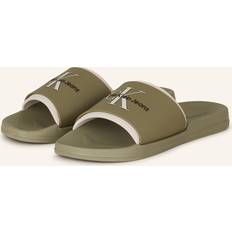 Calvin Klein Herre Badesandaler Calvin Klein Logo Sliders - Green