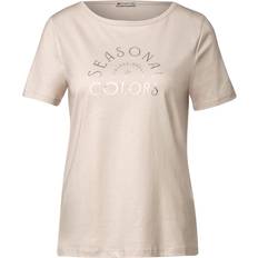 Street One T-Shirt Mit Wording - Beige