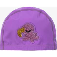 Swim Caps Bling2o Girls Purple Flamingo Swimming Cap One Size