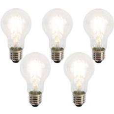 Luedd Set of 5 E27 Led Filament Bulbs A60 Dusk Sensor 4W 470lm 2700K