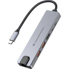 Conceptronic Dock 6-in-1 USB-C HDMI 2xUSB-A USB-C GbE 140W