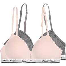 Calvin Klein Triangle Bralette 2-Pak - Silverpeony/Greyheather