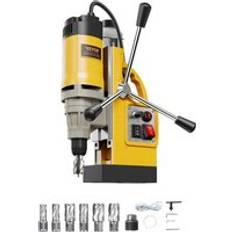 VEVOR Magnetic Drill 1450W 2878 lbf Mag Drill Press 2 in Boring Diameter 6 Bits Yellow