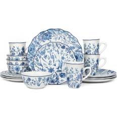Waterside Blue Floral 16 Piece Dinner Set 16pcs