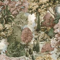 Holden Decor Basildon Forest Rust Green Wallpaper