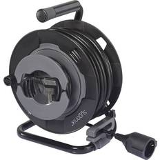 Sygonix SY-6618486 Cable Reel 30 m Black PG Plug
