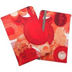 Red Passport Covers Warren Reed Designer Abstract Red Sun Pattern Passport Cover - Red