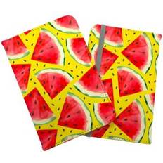 Red Passport Covers Warren Reed Designer Watermelon Pattern Passport Cover - Red