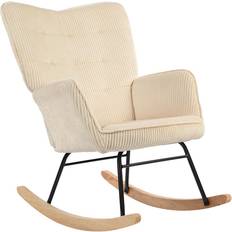 Schaukelstühle Homcom Schaukelsessel Mit Kordoptik 85 cm Schaukelstuhl
