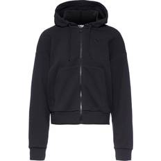 Puma Dame Overtøj Puma Her Comfort Crop Full-Zip Hoodie - Black