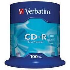 Optical Storage Verbatim CD-R Extra Protection 700MB 52x80 Minute 100 Pack Spindle