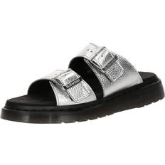 Dr. Martens Josef Metallic Leather Slides - Grey