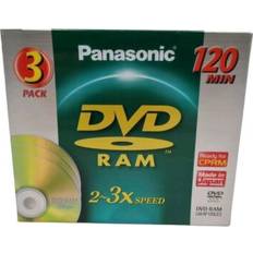 Optical Storage Panasonic DVD-RAM x 3 Disc 4.7GB 120 min Non-Cartridge LM-AF120LE3