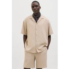 Kort ærme Skjorter Jack & Jones Jjematteo Resort Shirt SS Oxford Tan