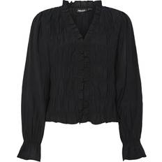Pieces Pcdemmie Bluse Med V-hals - Sort