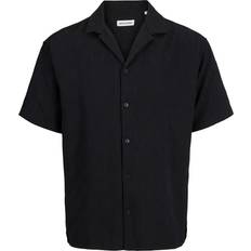 Herr - Oversize Skjortor Jack & Jones Jjematteo Resort Shirt SS SN Black