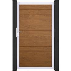 Tore GroJa GroJa BasicLine Schmal PVC Steckzaun 100 x 180 cm Golden Oak