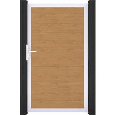 Tore GroJa Einzeltor BasicLine Schmal DIN Universal Vormontiert 100 x 180 cm Asteiche Natur